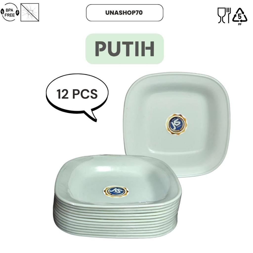 LEPEK KOTAK PLASTIK 12 PCS (1 LUSIN) BPA FREE WARNA PUTIH