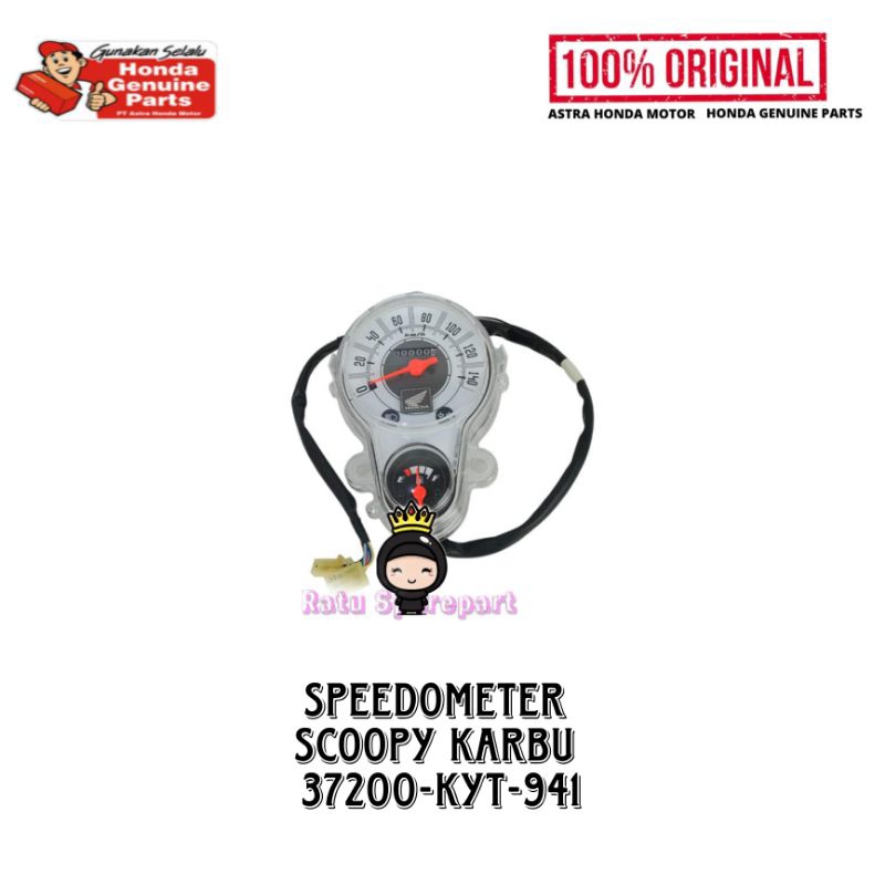 Speedometer (Meter Assy) Honda Scoopy Karbu Original - 37200KYT941 - Speedometer Scoopy Karbu - Spee