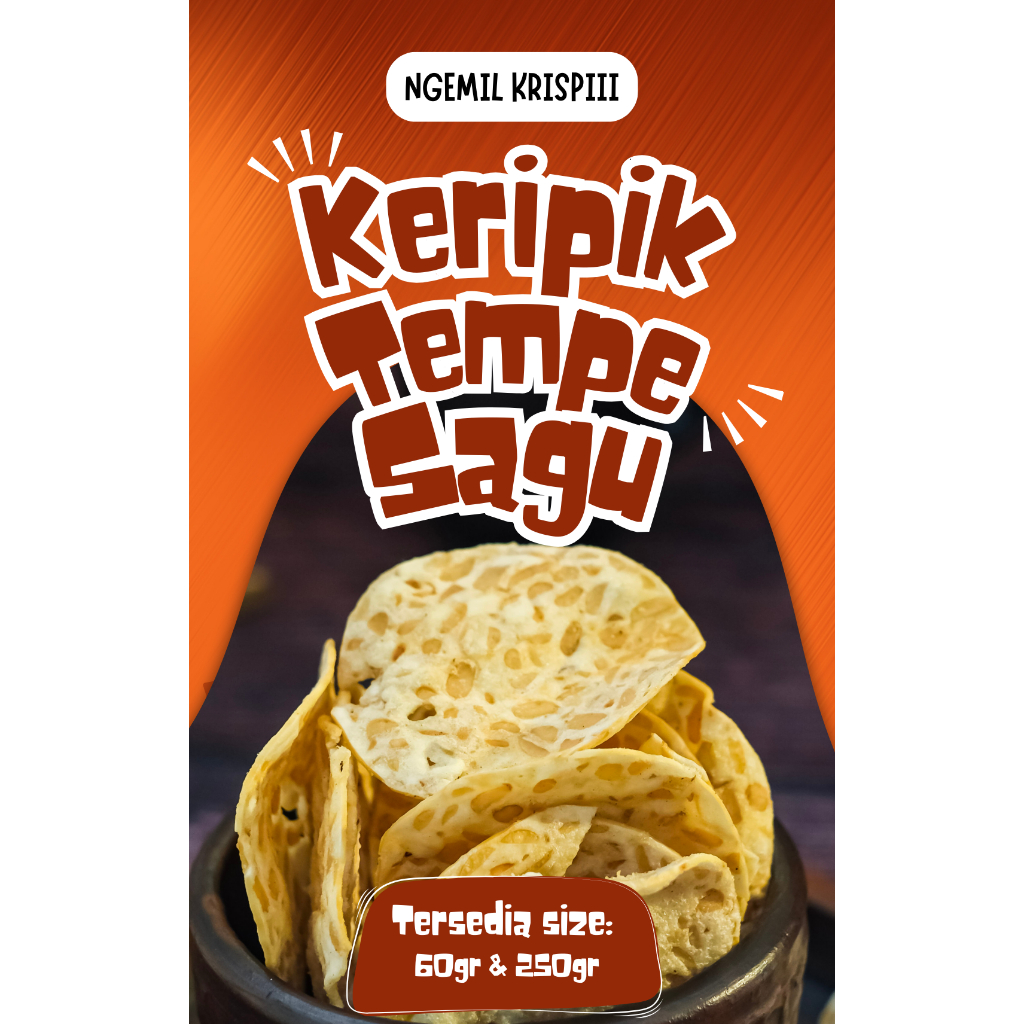 

Keripik kripik sagu tempe kriuk gurih ngemil krispii 250gr