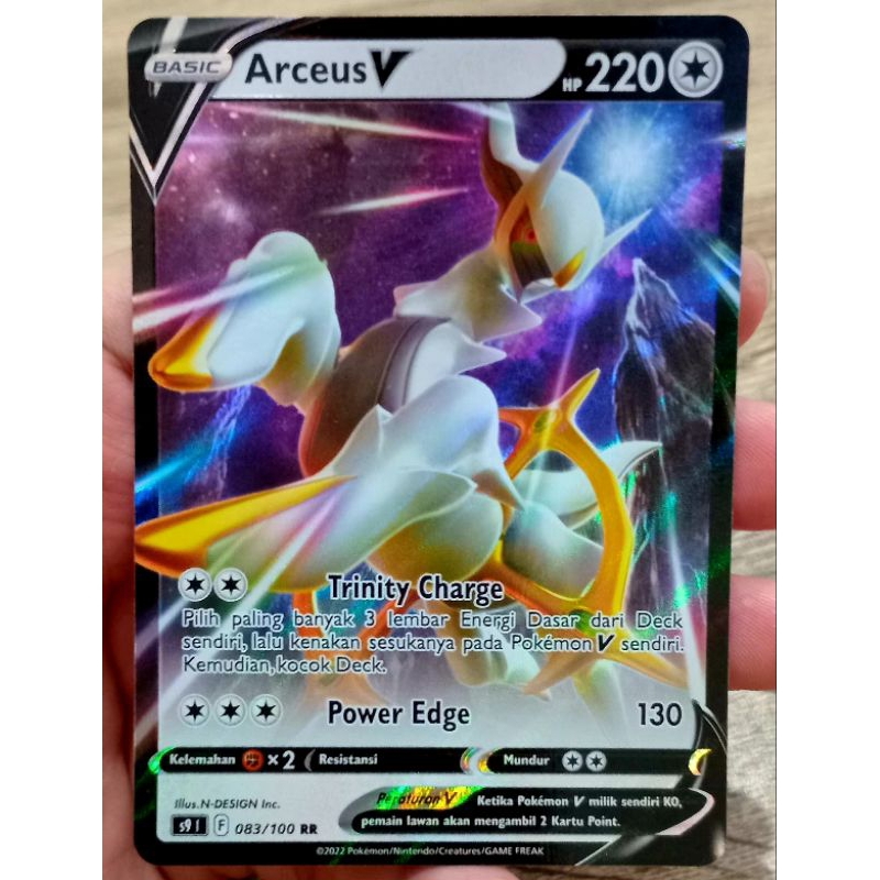 KARTU POKEMON ARCEUS V RR INDONESIA HOLO
