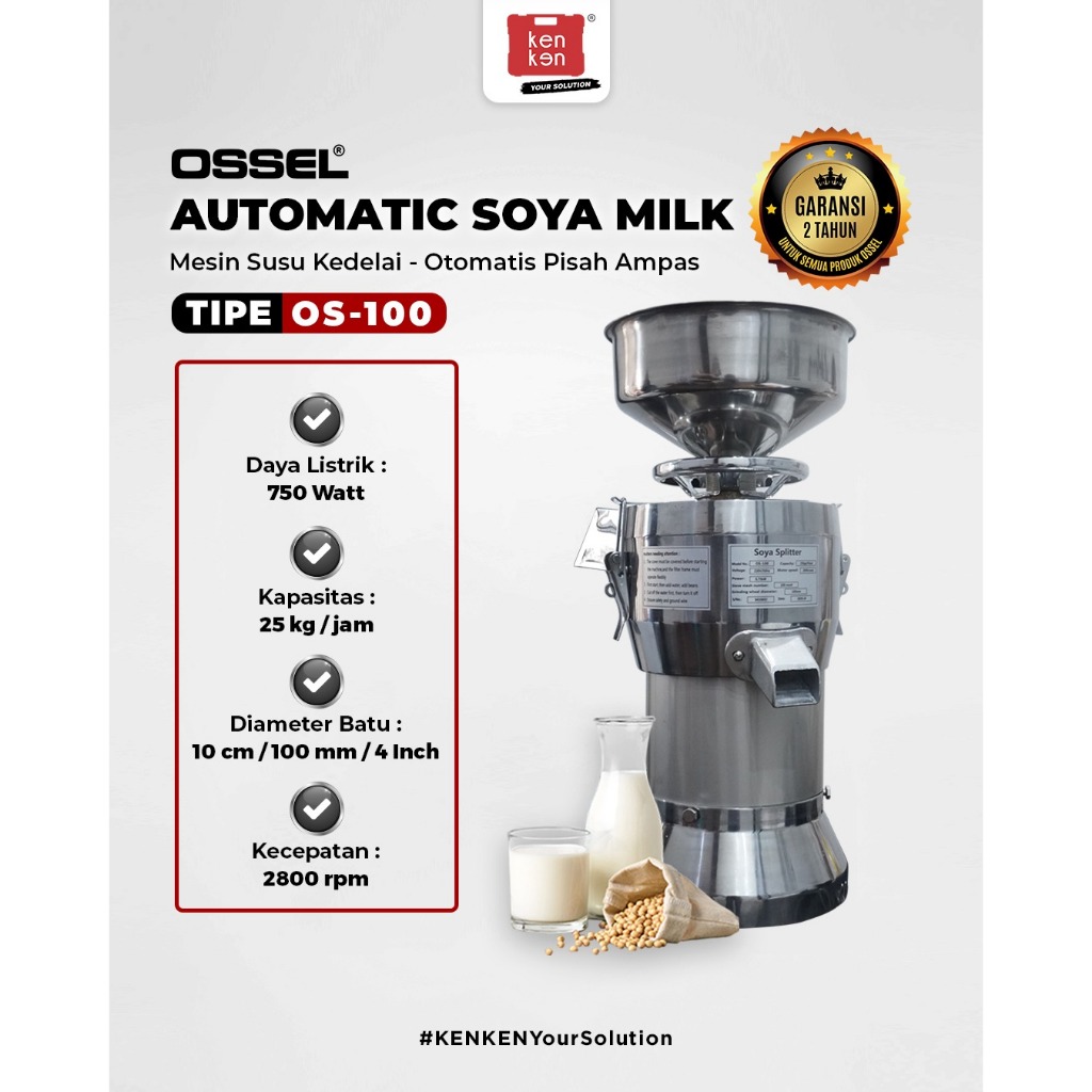 OSSEL Mesin Peras Susu Kedelai Mesin Pembuat Susu Kedelai Peras Kedelai OS-100 OSSEL