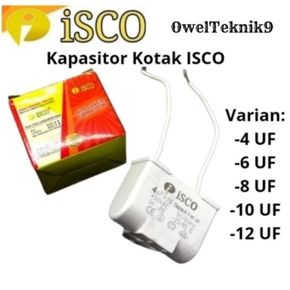 OwelTeknik9 - Kapasitor Kotak ISCO 4 UF,6 UF,8 UF,10 UF,12 UF