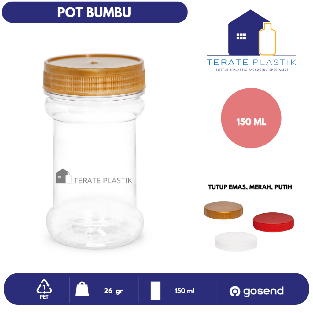 Botol Bumbu Kecil | Botol Sambal 150ml | Botol Chili Oil | Terate Plastik Bandung
