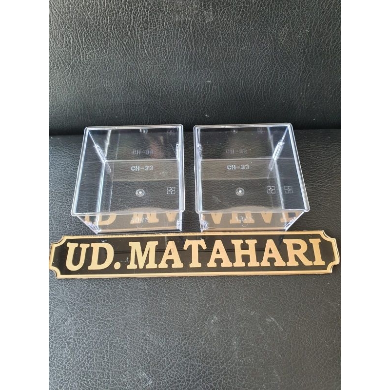 Cup Puding FIM 160 Ml Akrilik +Tutup/Gelas Puding/Ch 33/acrylic/Cup Puding Fim/ Cup Gelas Puding Akr