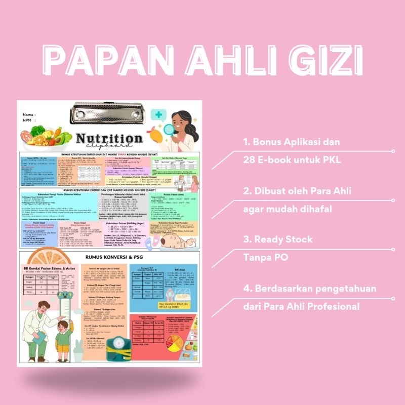 

PAPAN ALAS UJIAN DADA JALAN CLIP BOARD NUTRITION MAHASISWA JURUSAN GIZI REVISI VERSI NEW ERA TERBARU