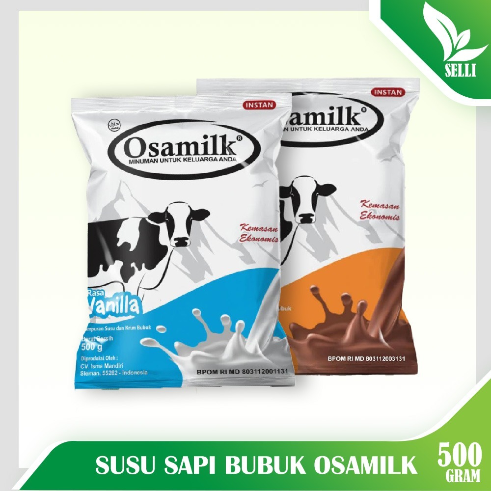 

OSAMILK - Susu Sapi Bubuk Penambah Berat Badan Osamilk Vanila dan Coklat isi 500 gr