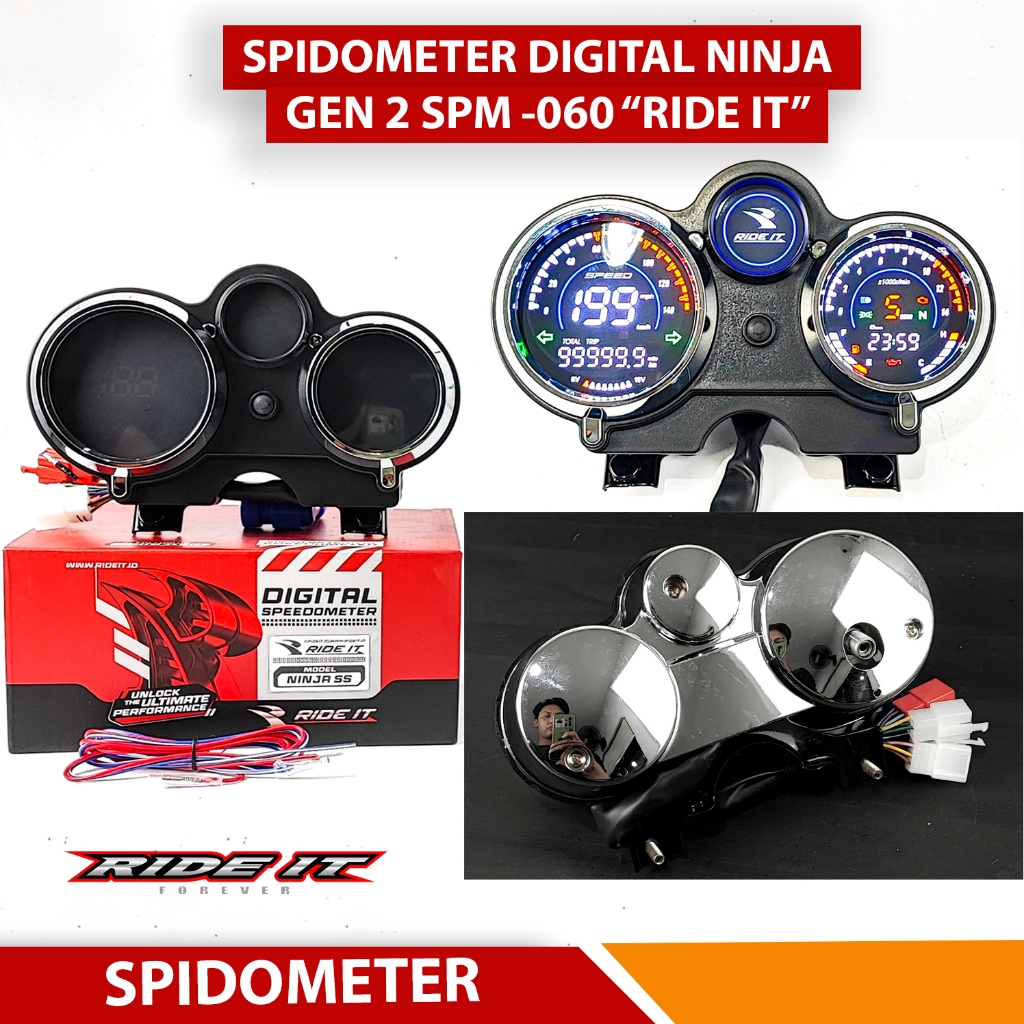 SPIDOMETER NINJA SS DIGITAL SPEEDO NINJA SS R LED SPIDO DIGITAL NINJA SS R TIGER MEGAPRO VIXION