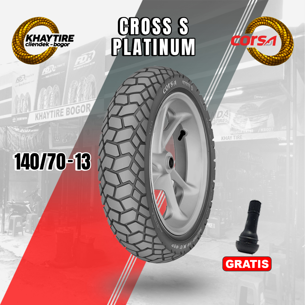 Ban Belakang Motor NMAX - ADV - PCX 160 Corsa CROSS S Platinum 140/70 Ring 13 Tubeless