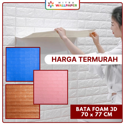 Wallpaper Foam Warna Warni Wallpaper Dinding Tebal Wallpaper Dinding Praktis Foam Bata Foam 70x77