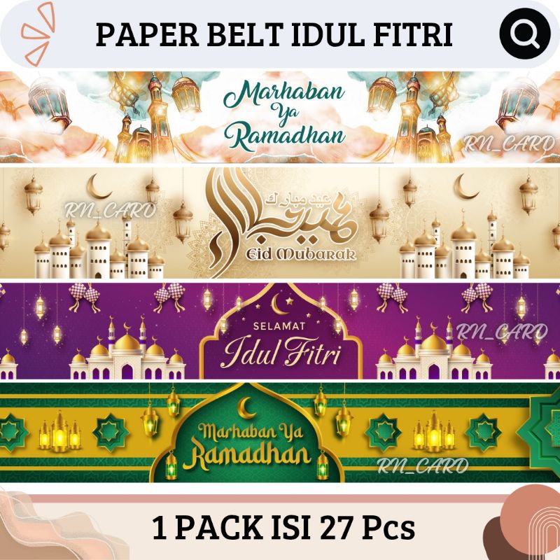 

( 27 pcs ) PAPER BELT IDUL FITRI || SABUK KERTAS PARCEL LEBARAN IDUL FITRI