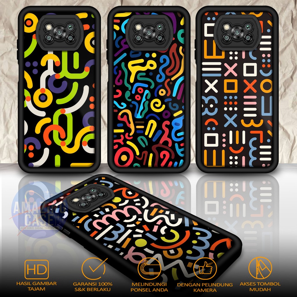 Case Premium Compatible For POCO X3  X3 NFC X3 PRO  Motif ABS Casing Softcase Glossy Anti Jamur