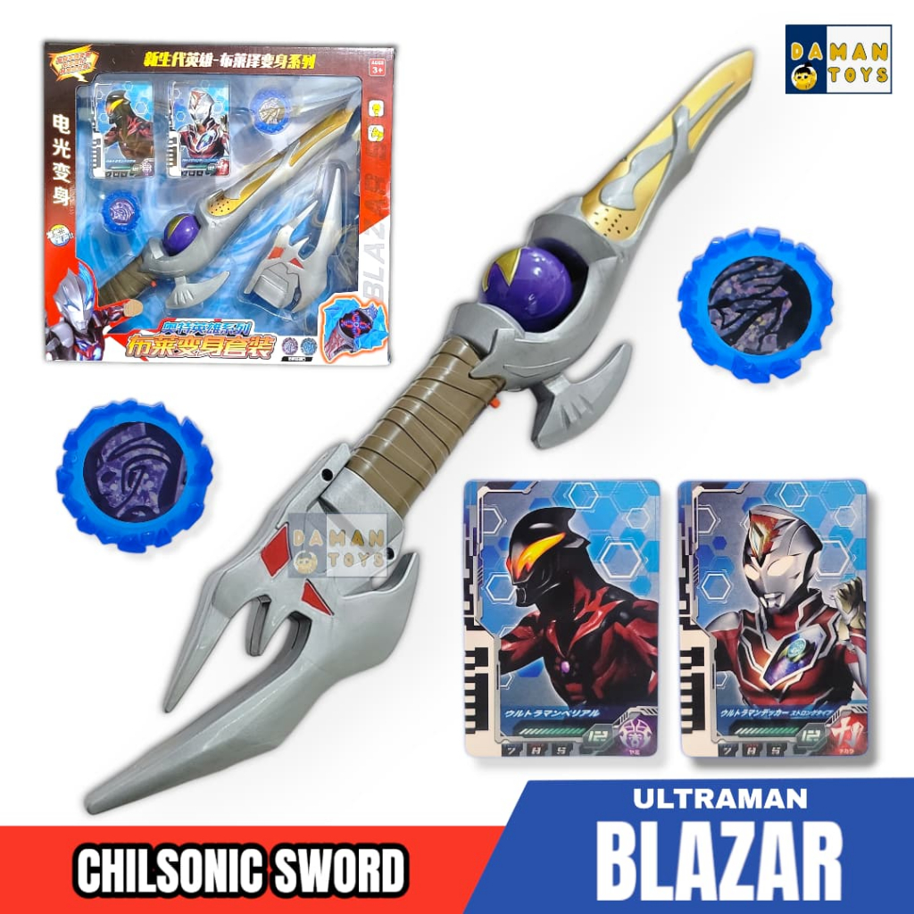 Mainan Senjata Ultraman Blazar Pedang pedangan Chilsonic Sword