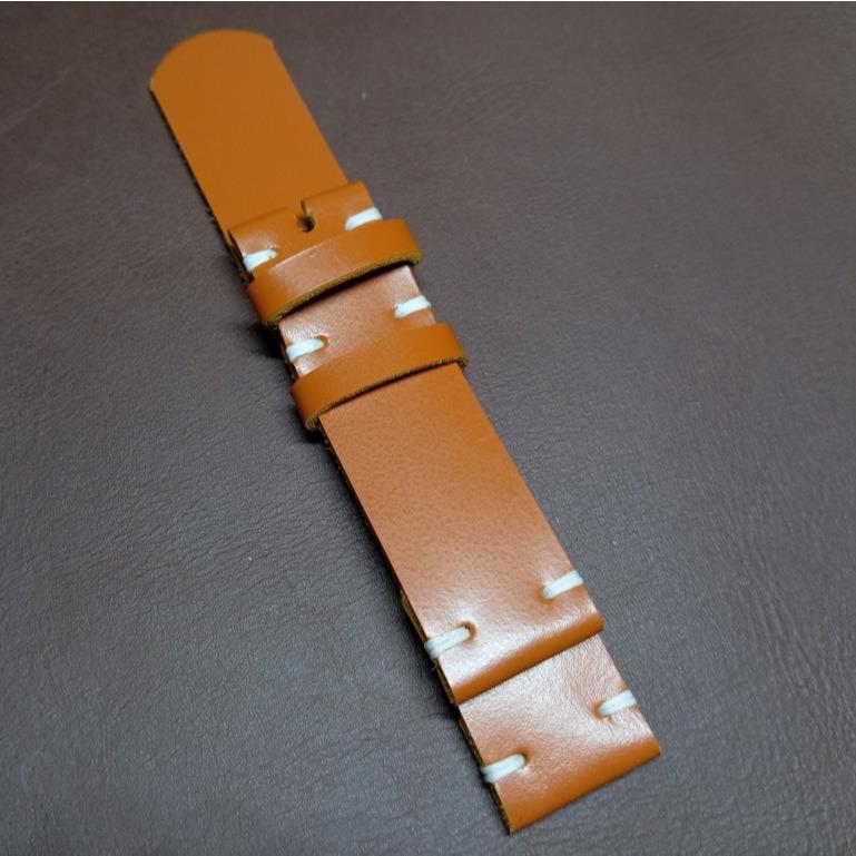 strap jam kulit asli coklat mahogany 20mm
