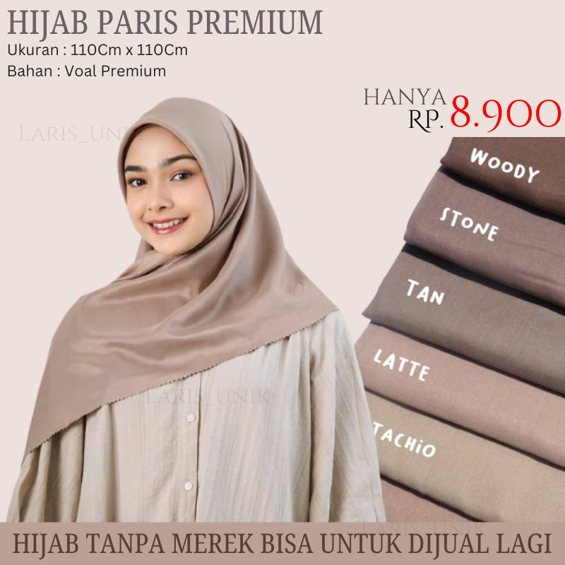 Jilbab Paris - Kerudung Segi Empat - Hijab Paris Premium Segi Empat - Paris Premium - kerudung paris