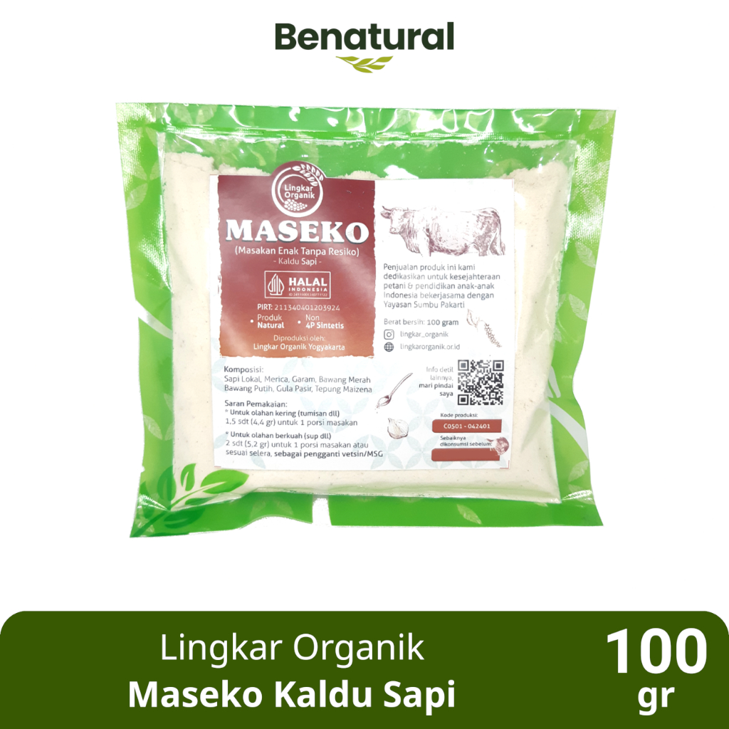 

Maseko Kaldu Sapi Lingkar Organik 100gr