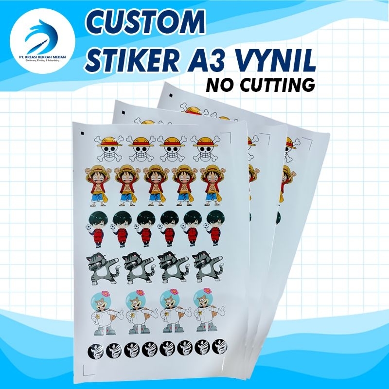 

Cetak sticker label makanan A3 vinyl glossy