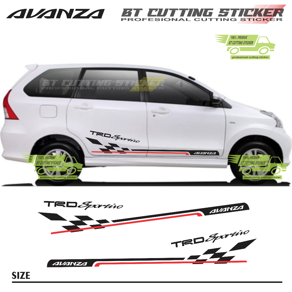 AV521 Sticker striping avanza / striping mobil avanza / stiker toyota avanza / sticker avanza