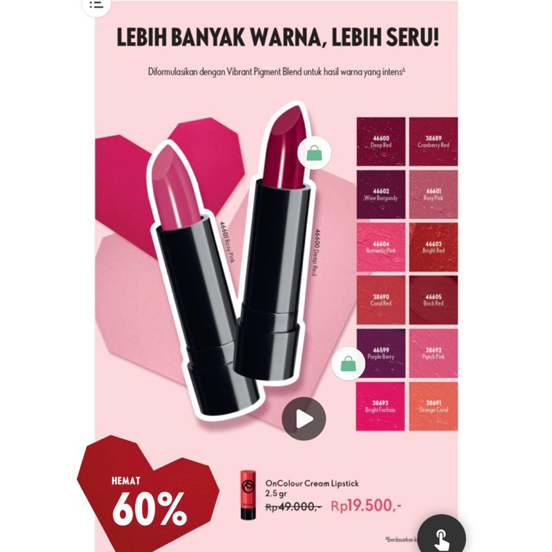 Oriflame oncolour cream lipstik