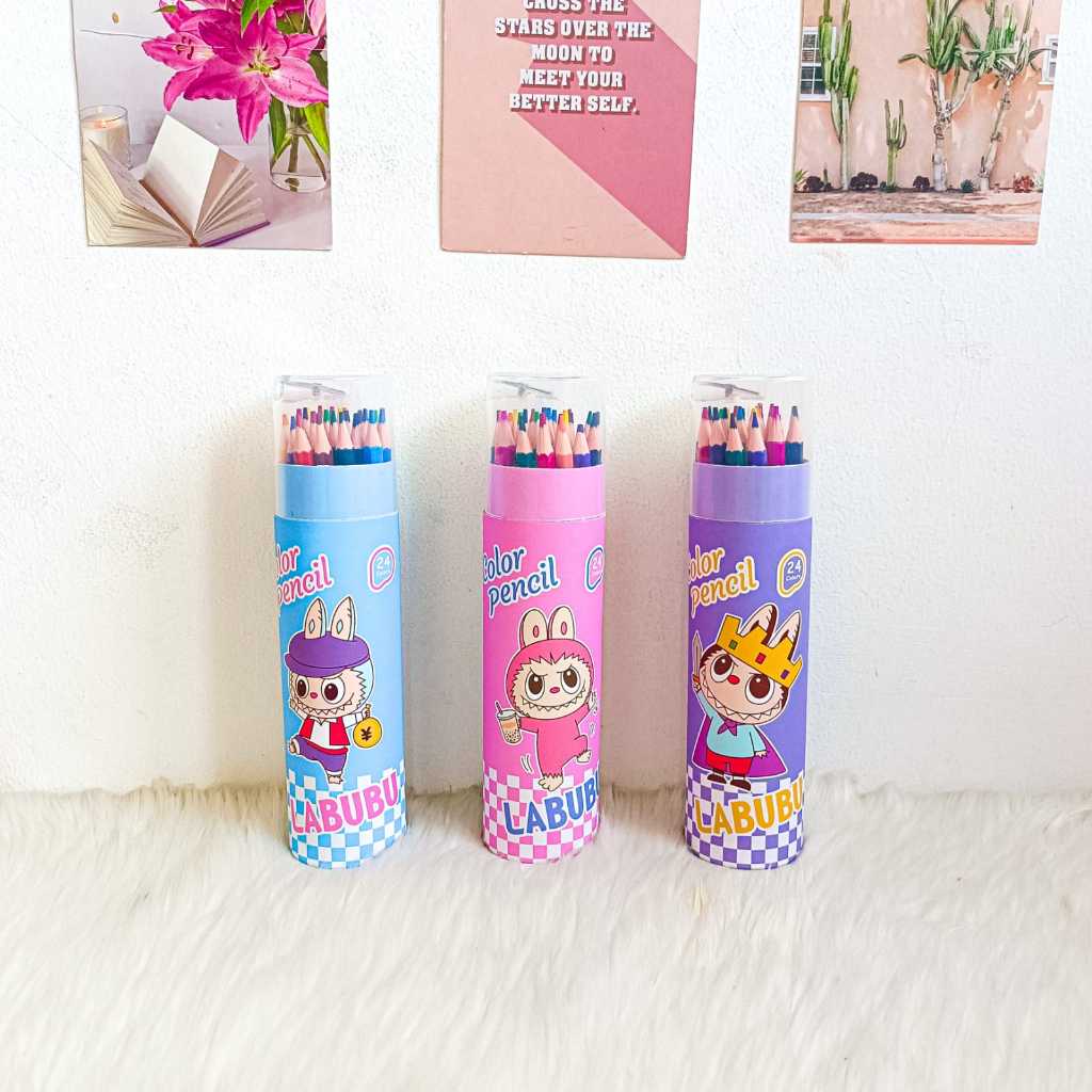 

RB PENSIL WARNA LABUBU TABUNG 24 DAN 12 PLUS RAUTAN WARNA MURAH COLORED PENCIL COLOURED PENCIL WARNI