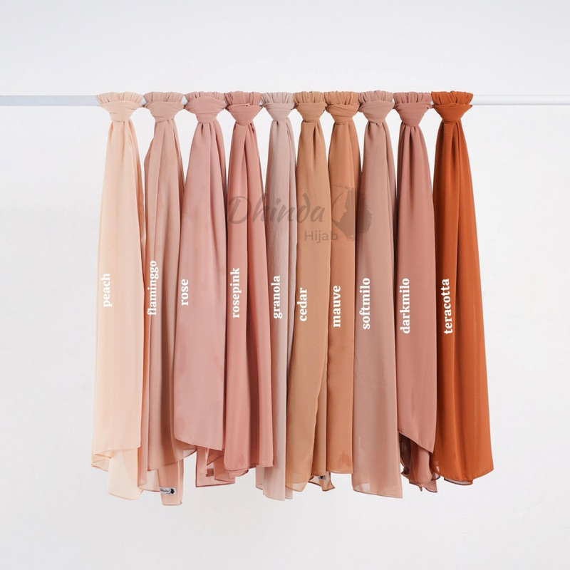 RB Dhinda Hijab - Pasmina Ceruty (Kain Ceruty Terbaik) Pashmina Panjang