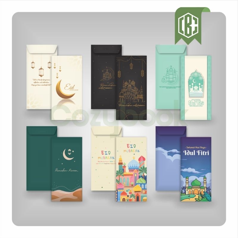 

20 pcs Amplop THR Lebaran Panjang/Amplop lebaran hari raya idul Fitri aesthetic/Angpao panjang murah 2025
