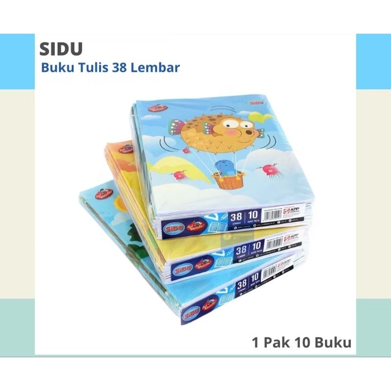 

Buku tulis SIDU isi 38 lembar|satu pack 10 buku [COD]