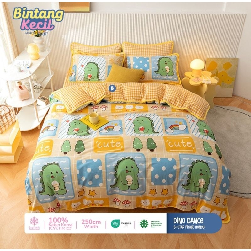 Sprei star motif COW sapi Dino lucu unik sprei Anti Geser