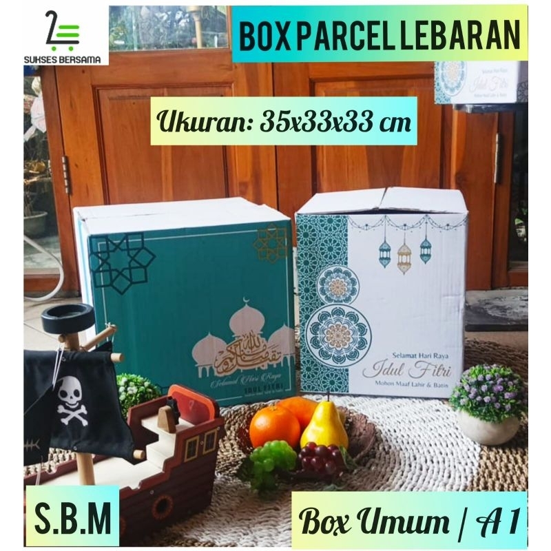 

Box 35x33x33 cm/Parcel/Lebaran/Kardus/IdulFitri/Sembako/eid mubarak