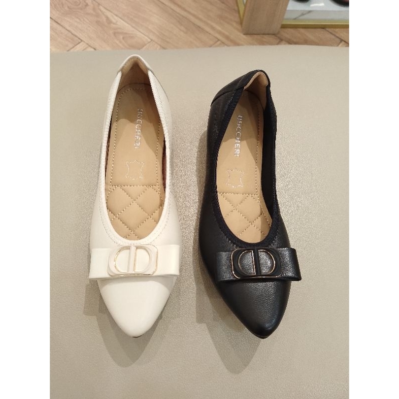 Buccheri.sepatu flat kulit wanita