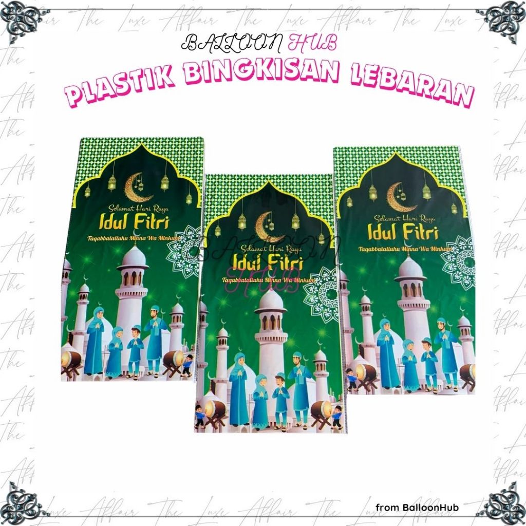

Plastik Bingkisan Lebaran Idul Fitri 1pcs Plastik Hampers Souvenir Lebaran Plastik Snack