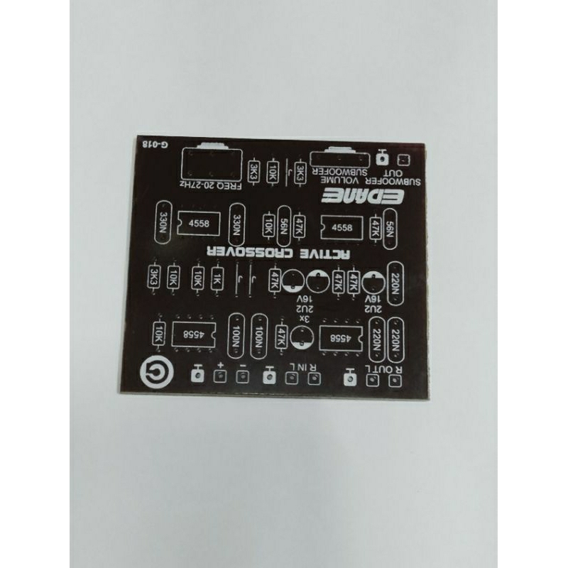 PCB ACTIVE CROSSOVER 4 IC JRC 4558 2 POTENSIO G 018