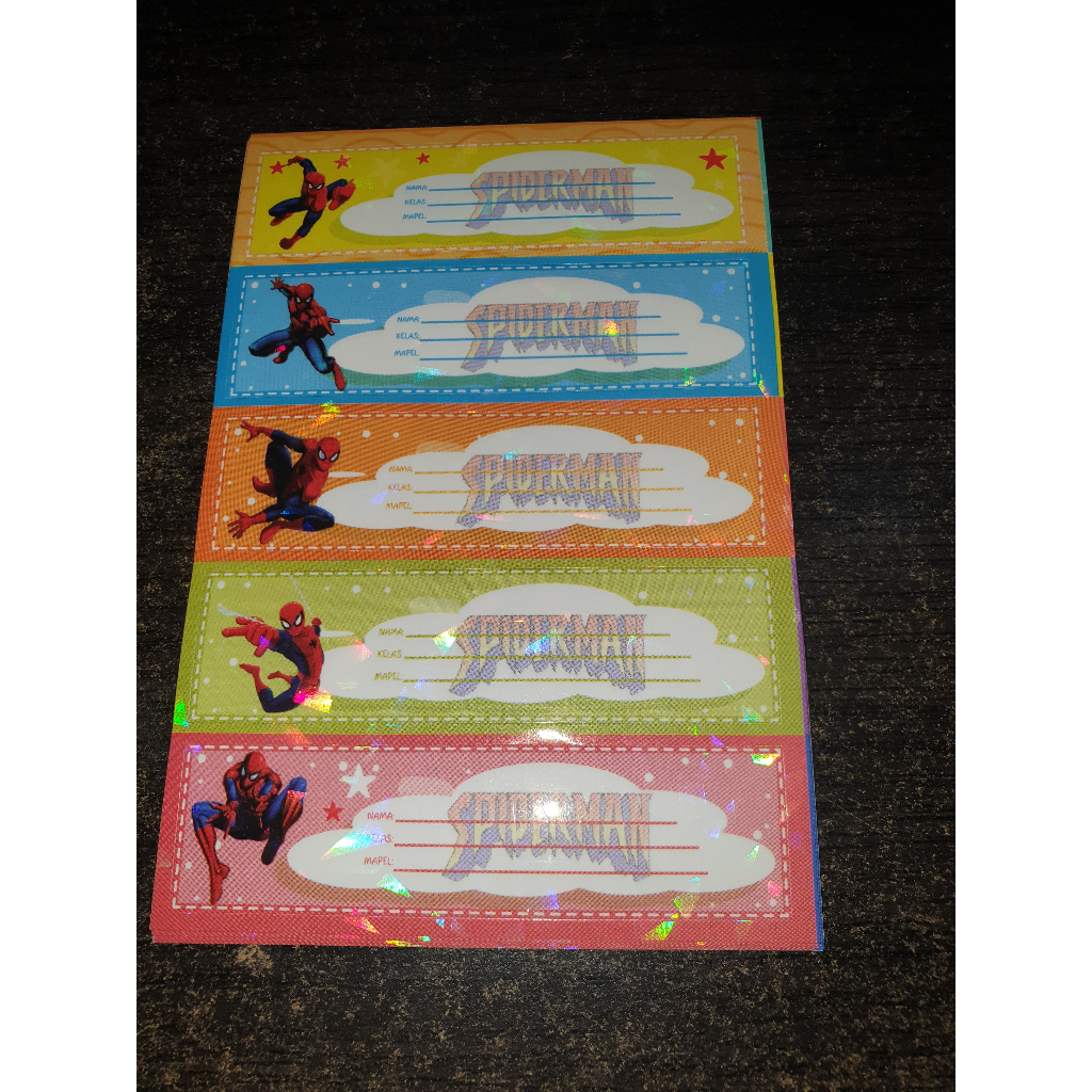 

Label Book Sticker Nama Buku Jadwal Pelajaran Sekolah Anak Fancy Hologram