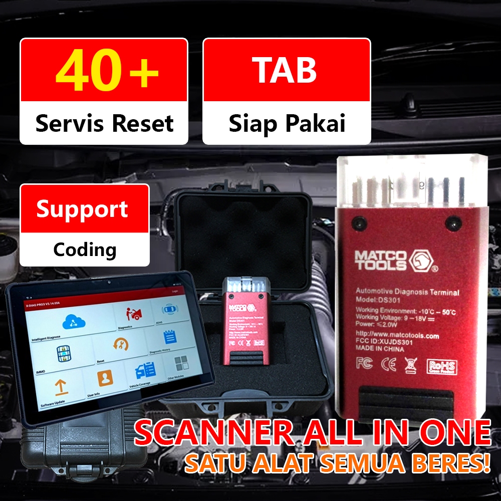 Scanner PRO ALL in ONE Matco Tool Programming, Coding, dll dengan tablet siap pakai