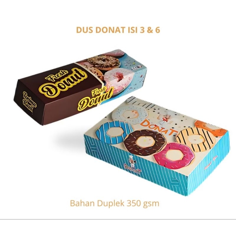

isi 10 lbr dus donat isi 3 & 6 / kotak donat isi 3 & 6pcs