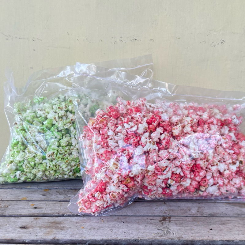 

POPCORN MANIS 250GRAM - POPCORN STRAWBERRY - POPCORN PANDAN - CEMILAN NONTON MURAH GURIH MANIS - JAJANAN MASA KECIL