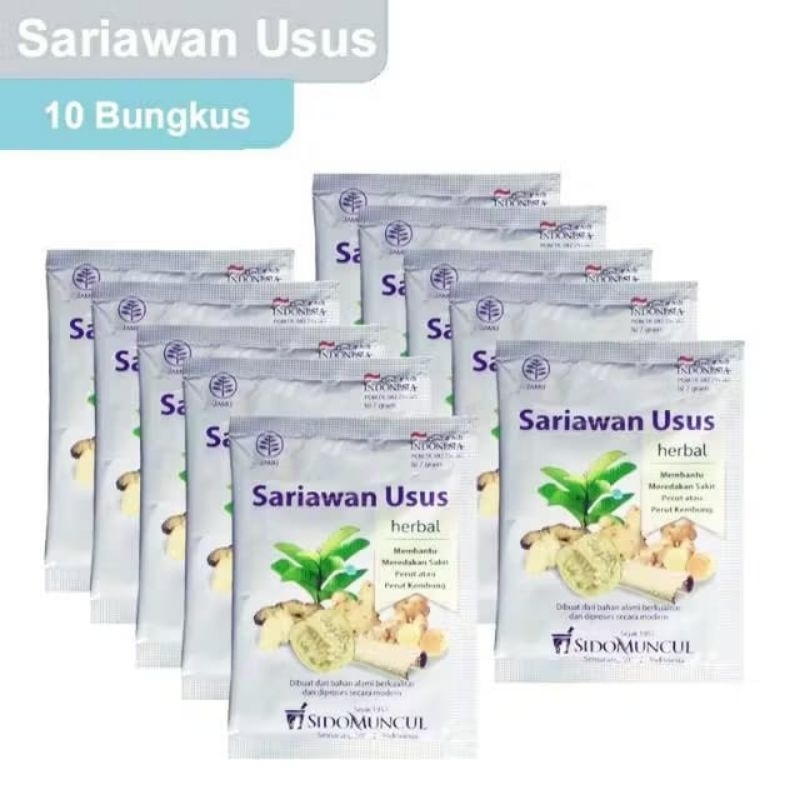 

sariawan usus jamu sidomuncul isi 10 bungkus