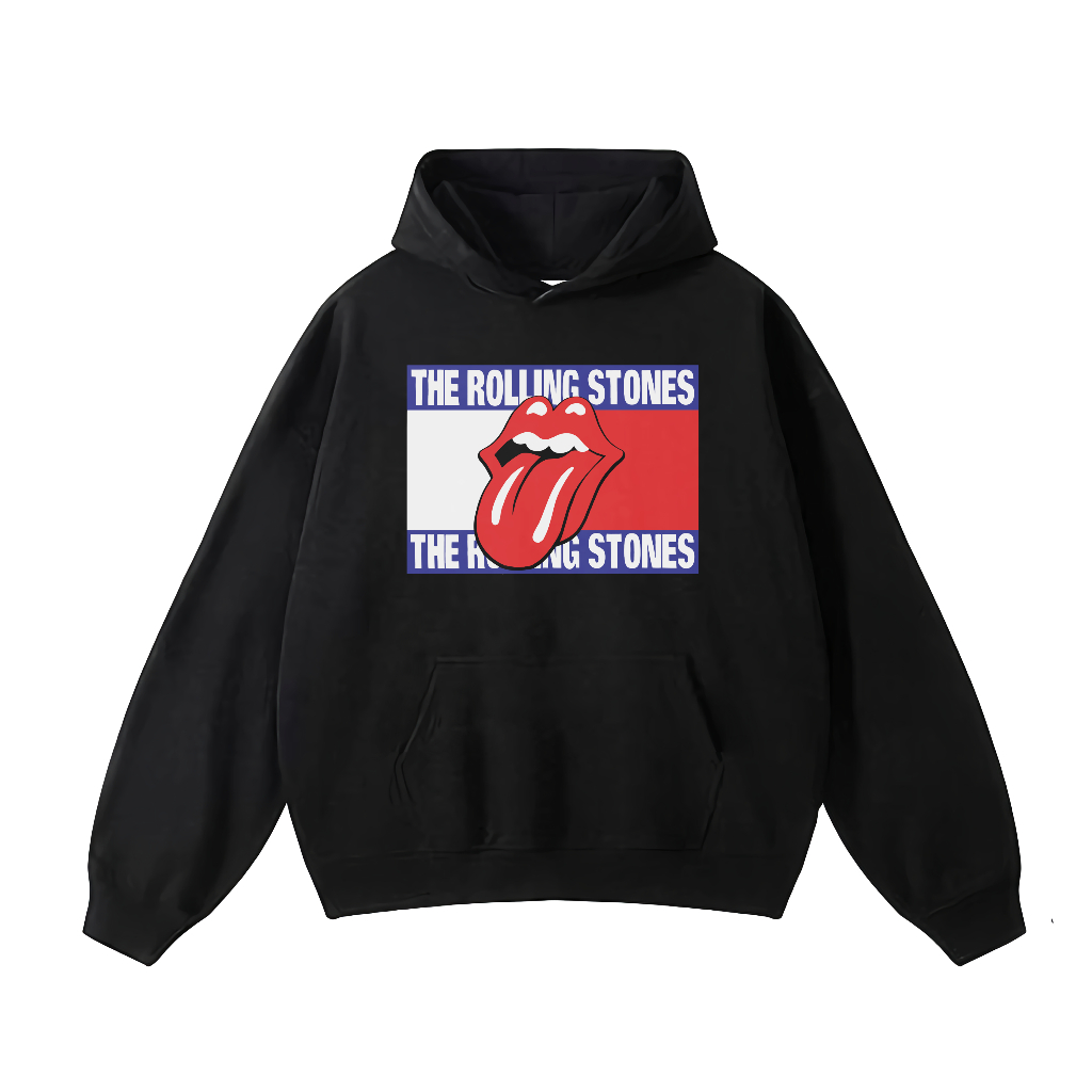 ROLLING STONES - Sweater Hoodie Rolling Stones Unisex Katun Flecee 280gsm Lembut nyaman Size M L XL 