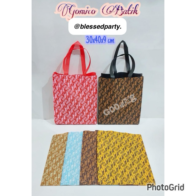 

12 pcs Gomico Batik Goodiebag Paperbag Hampers Event Ulang Tahun Seminar
