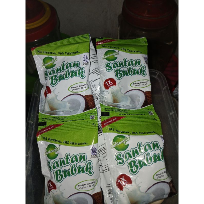 

30 pcs / 3 renteng - SANTANPAS SANTAN BUBUK INSTAN KEMASAN 13g