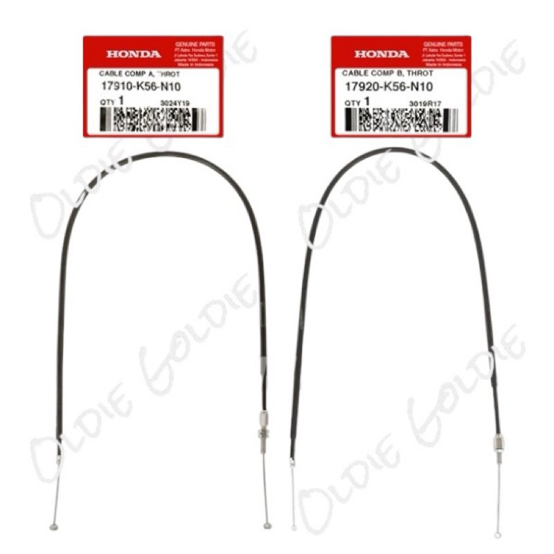 17910-K56-N10 17920-K56-N10 Kabel Gas A B Atas Bawah Supra 150 GTR