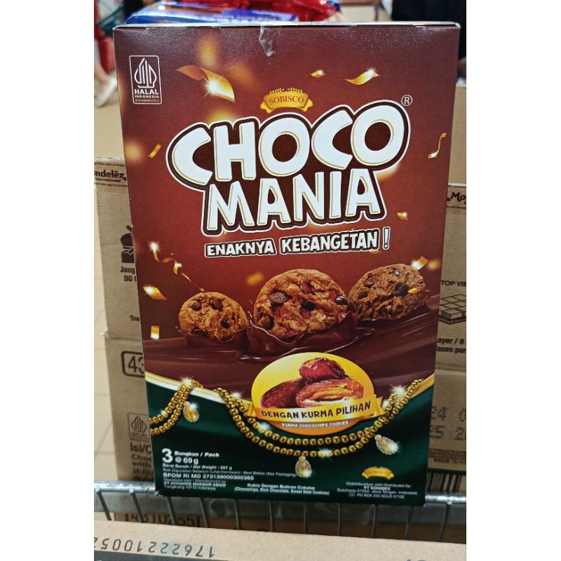 

Choco Mania rasa kurma chococip 1ktk isi 3pack@69g