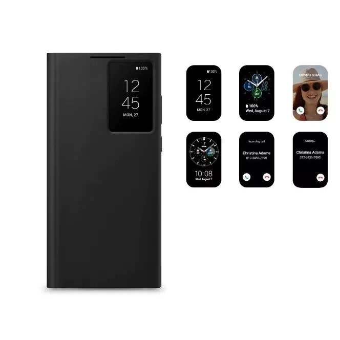 Smart View Case Flip Case For Samsung S22+ | S22 Ultra | S23 | S23+ | S23 Ultra Smart View Wallet Le