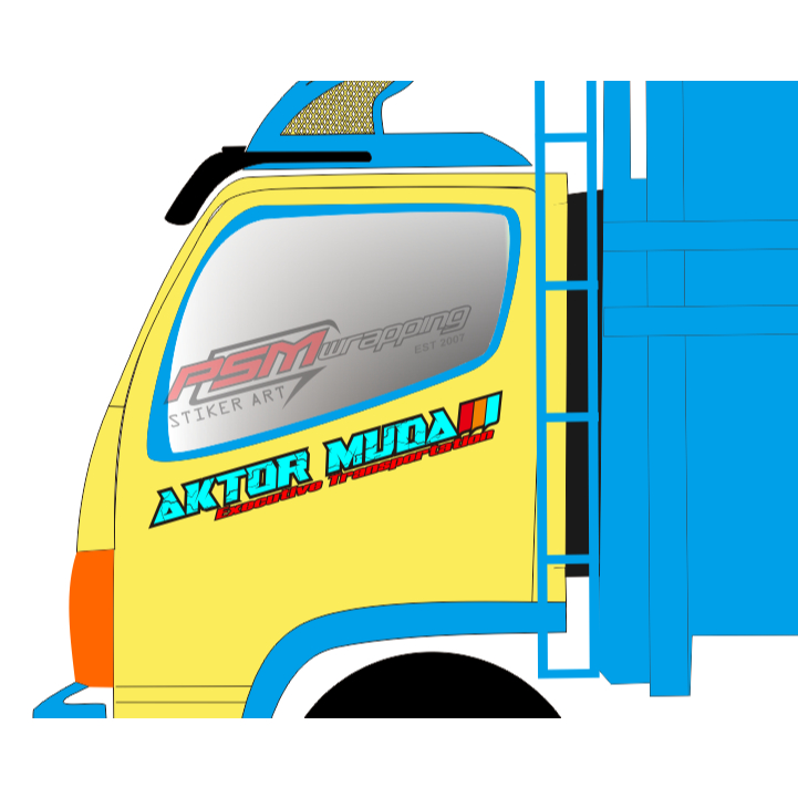 Cutting Sticker Stiker Mobil Variasi Pintu Samping Kata Kata Truk Canter Engkel&dobel