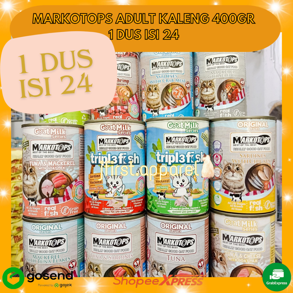 MARKOTOPS ADULT KALENG 400GR 1 DUS ISI 24 | MARKOTOPS MAKANAN BASAH KALENG KHUSUS INSTANT