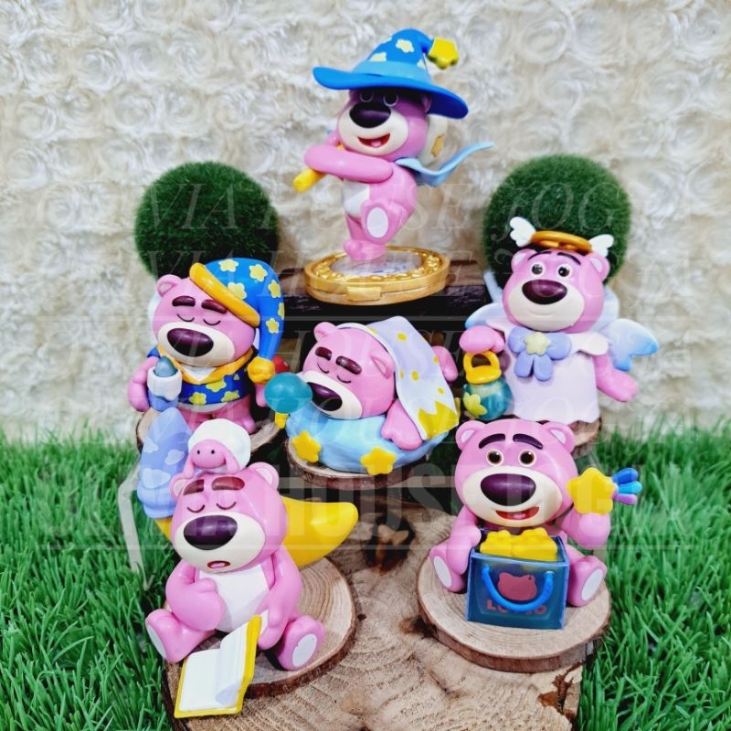 Action Figure Lotso Toy Story Satuan Figurin Lotso Pink Ecer Cake Topper Lotso Toy Story Pink Bulan 