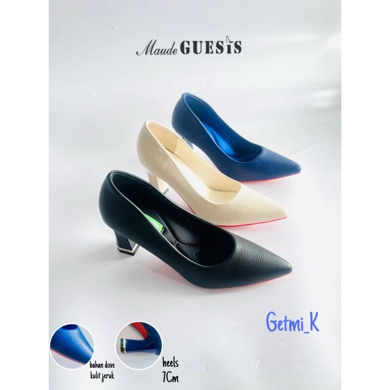 SEPATU MAUDE GUESIS Getmi-K bhn kulit jeruk tapak tahu 7cm
