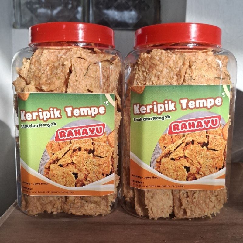 

Keripik Tempe krispi dan gurih Toples 2 Liter