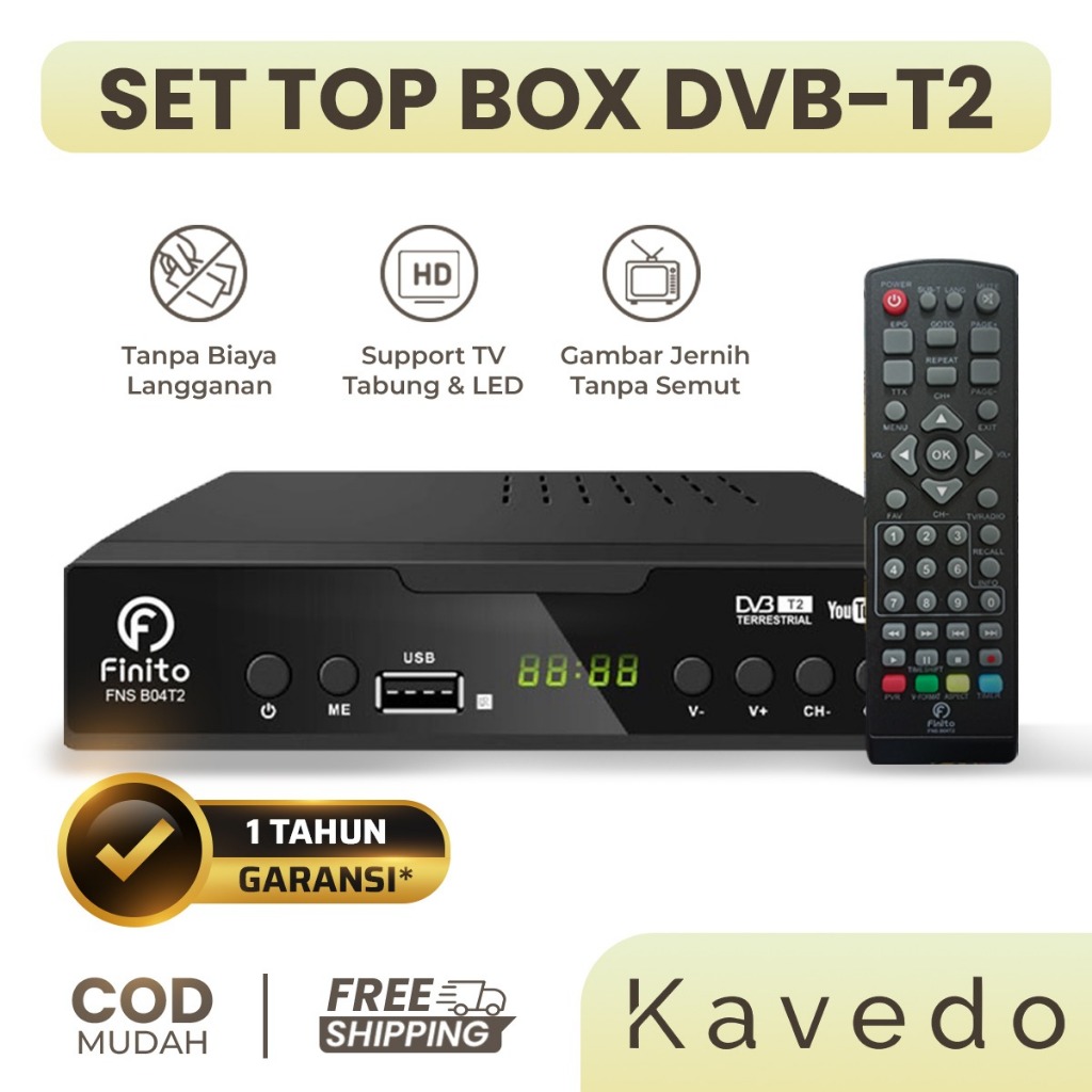 Set Top Box Finito Digital/Receiver Digital Untuk TV Tabung STB Digital