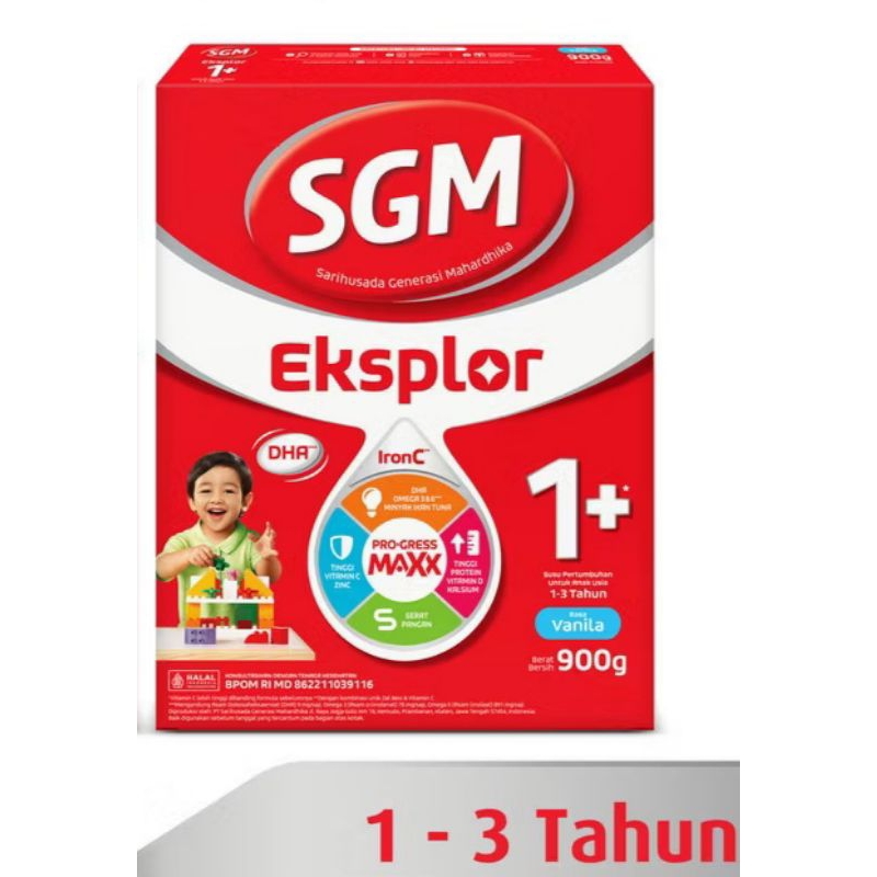 

SGM Eksplor 1+ dengan susu pertumbuhan Rasa Vanila 900 gr