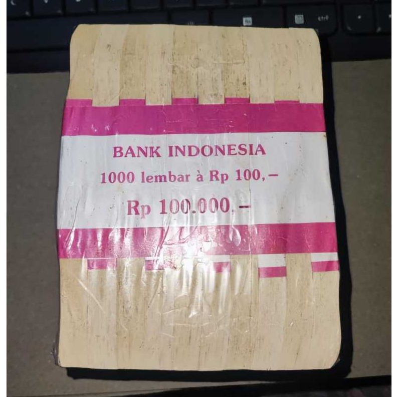 Uang Kuno 100 Rupiah 1992 – Kapal Pinisi | 1 Brut | UNC - Baru | Mahar | Suvenir | Koleksi Langka